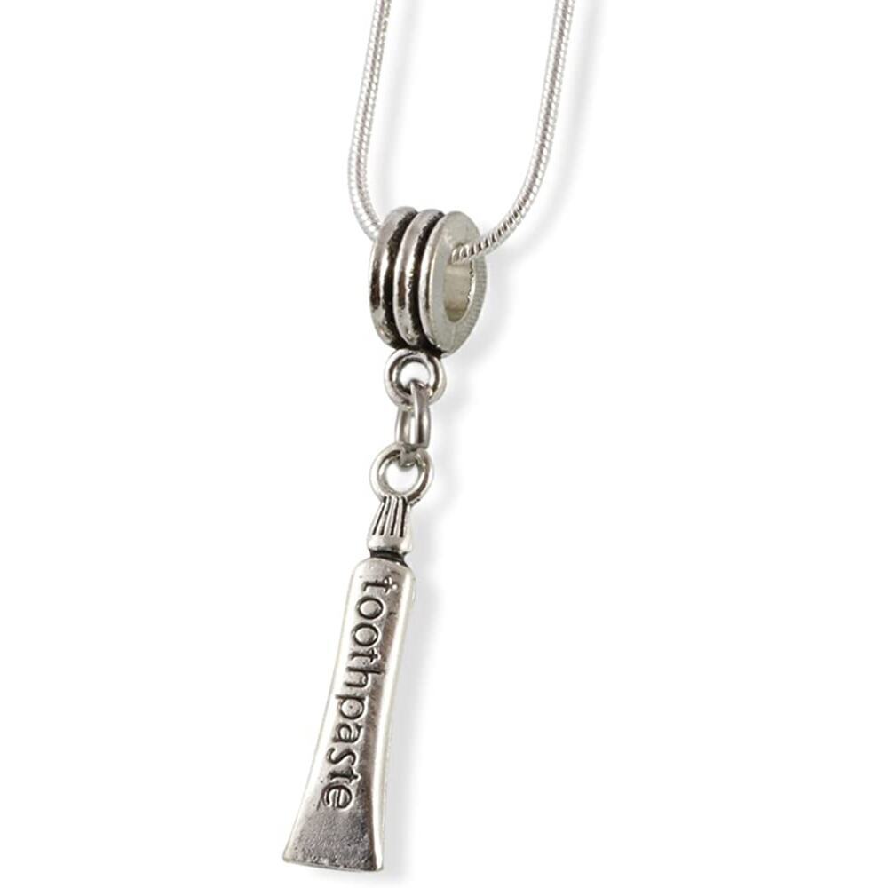 Toothpaste Tube Snake Chain Necklace for Dental Hygienist